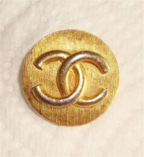 coco chanel button jewelry|Chanel vintage button.